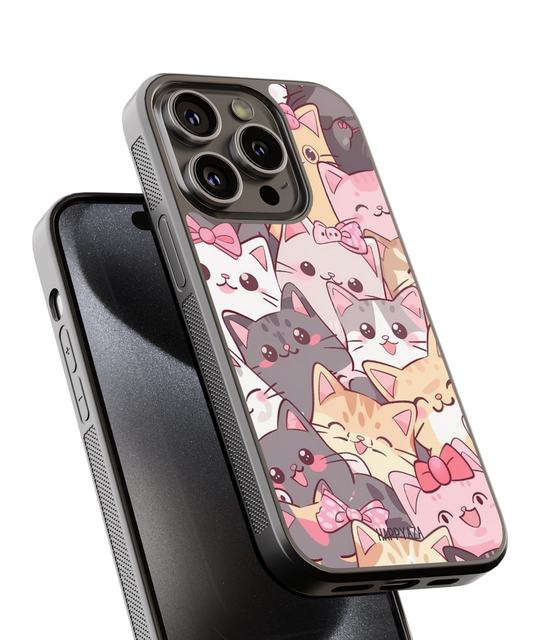 Kawai Cats Designer Phone Glass Case