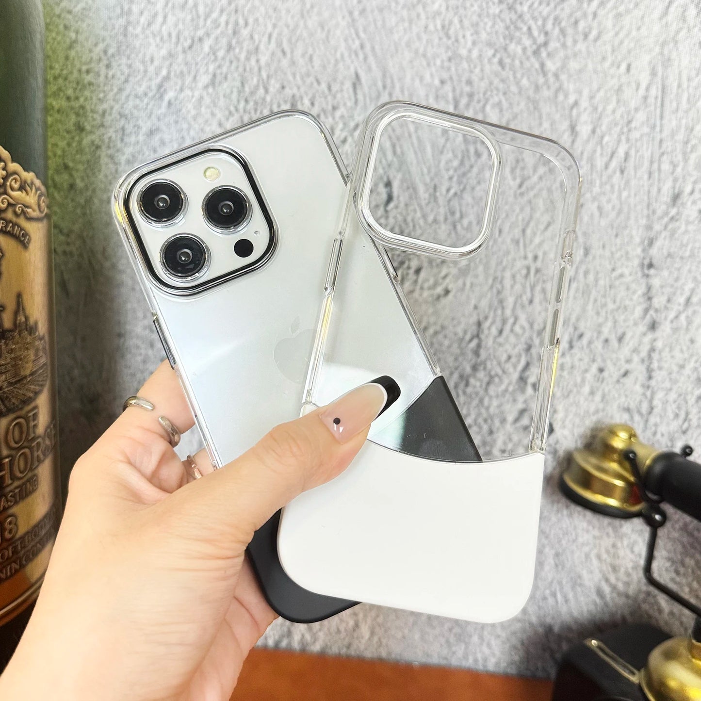 Split Transparent Premium iPhone Case