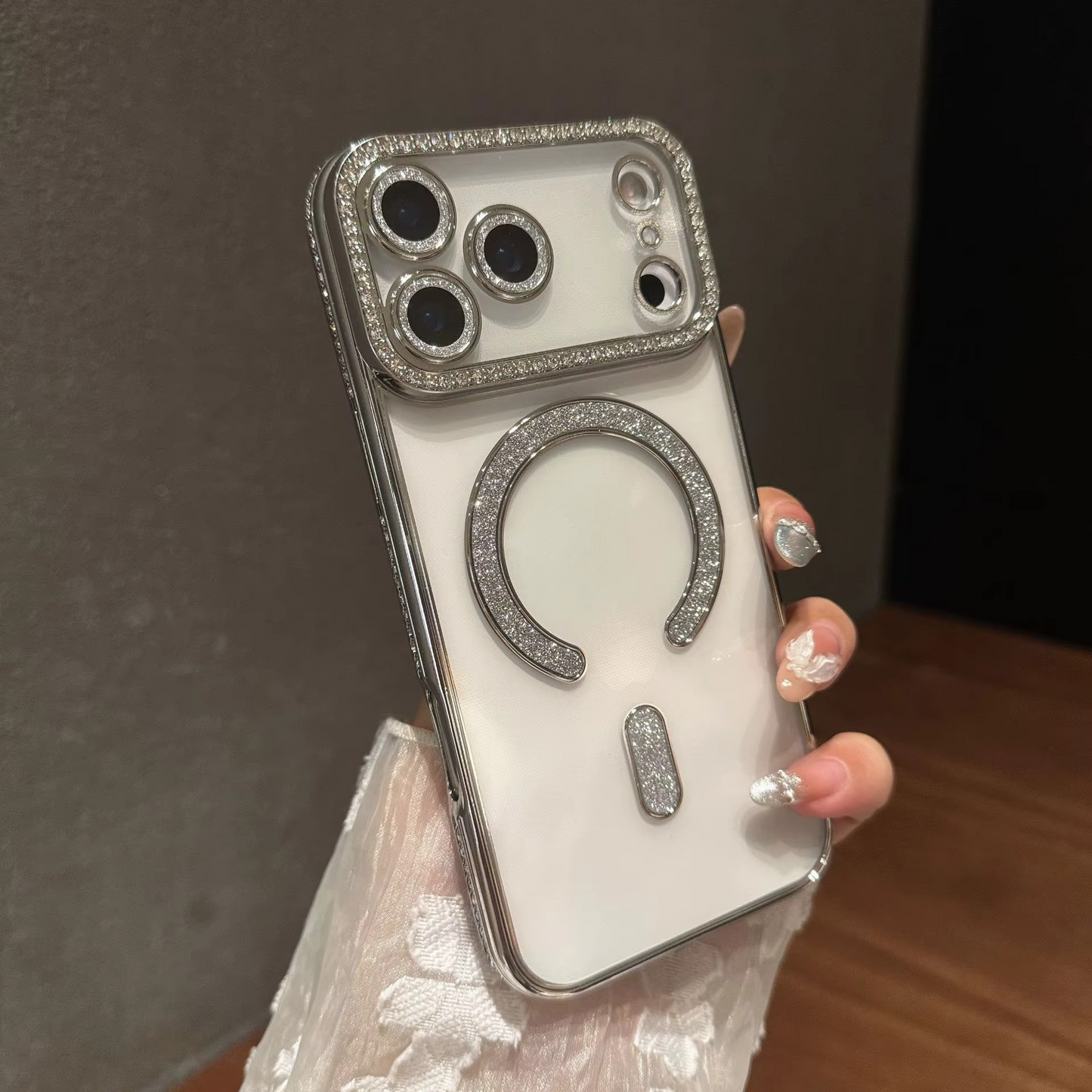 SoftGlow Diamond MagSafe Silicone For Phone Case