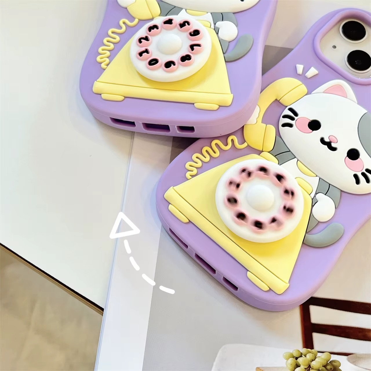 Cute Cat Meowline Retro Phone Case
