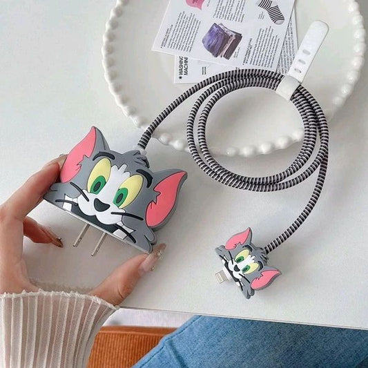 Cute Cartoon Series Fast Charger Protector Case(Tom)