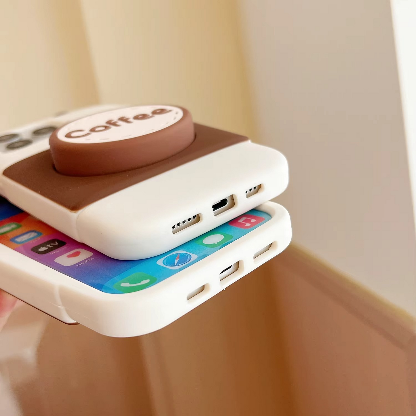 Mocha Mug 3D Silicone With Pop Stand Phone Case