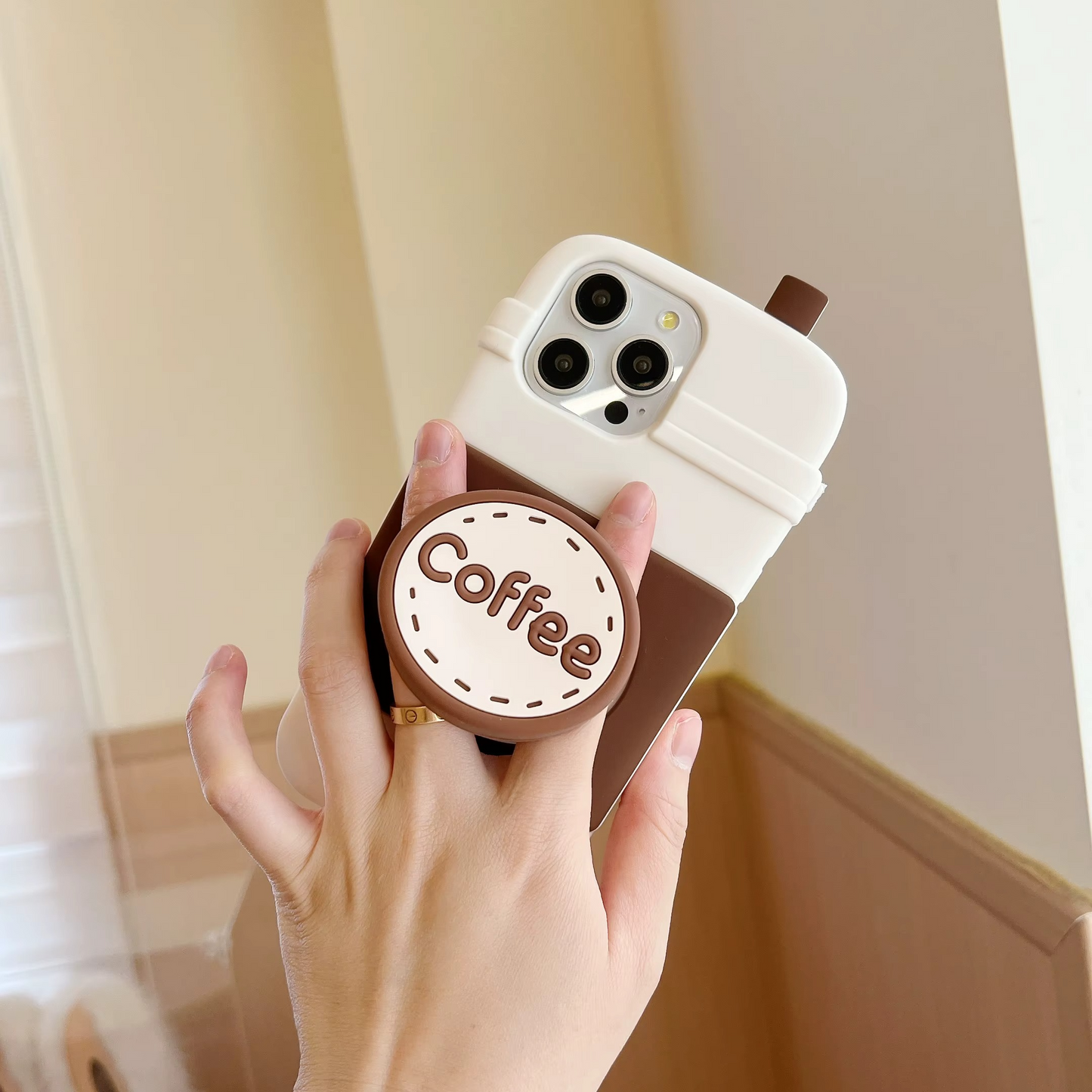 Mocha Mug 3D Silicone With Pop Stand Phone Case