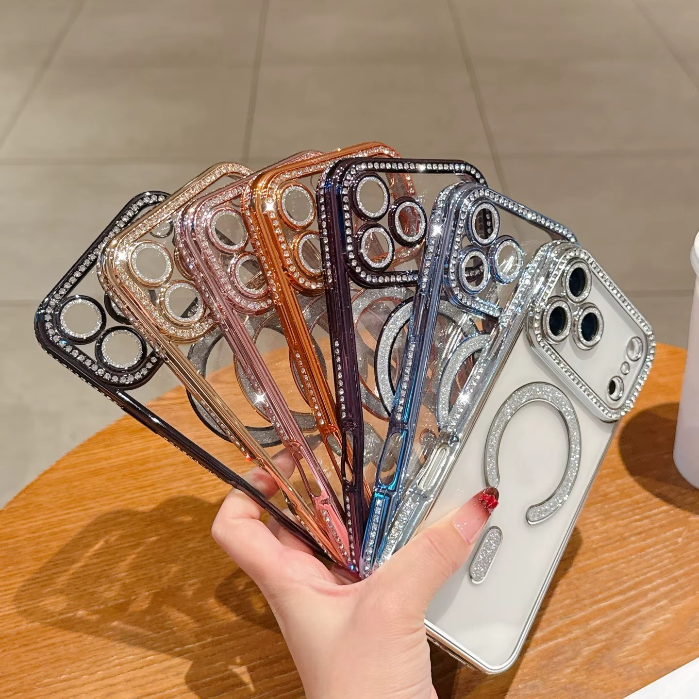 SoftGlow Diamond MagSafe Silicone For Phone Case