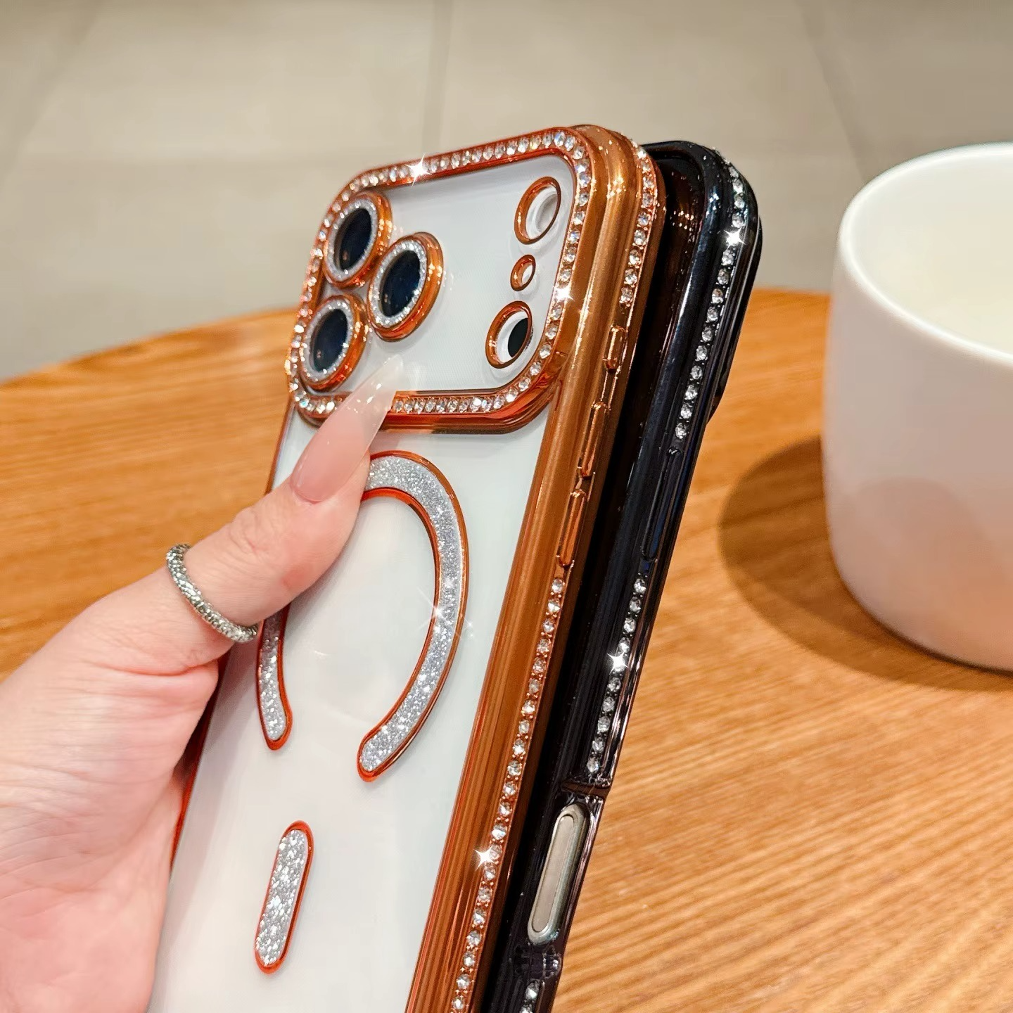 SoftGlow Diamond MagSafe Silicone For Phone Case