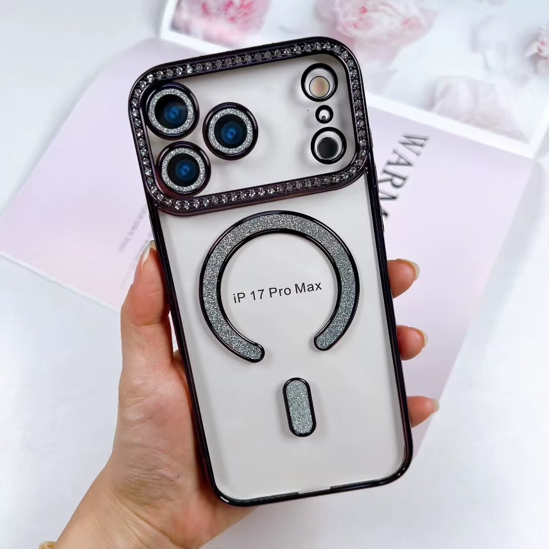 SoftGlow Diamond MagSafe Silicone For Phone Case