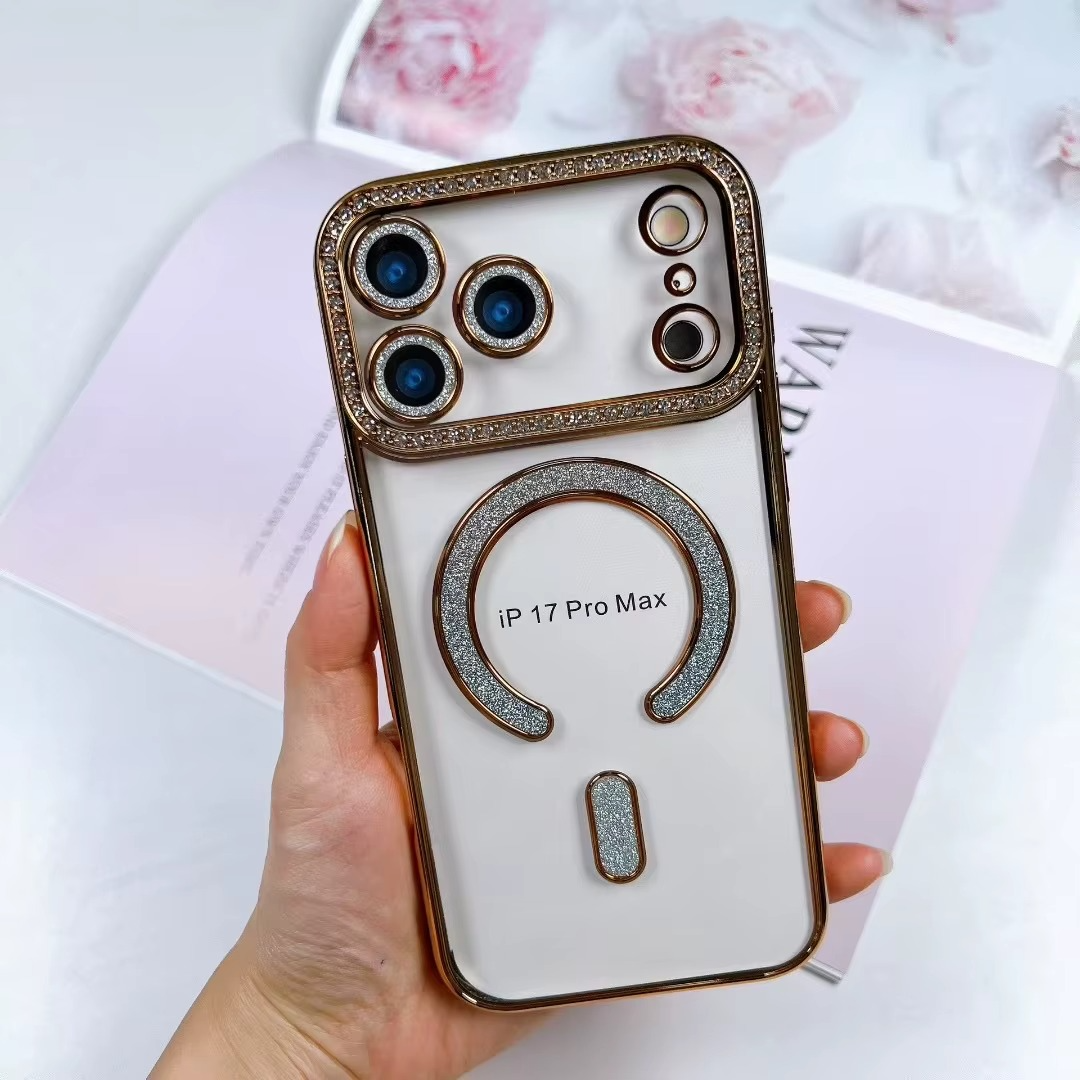 SoftGlow Diamond MagSafe Silicone For Phone Case