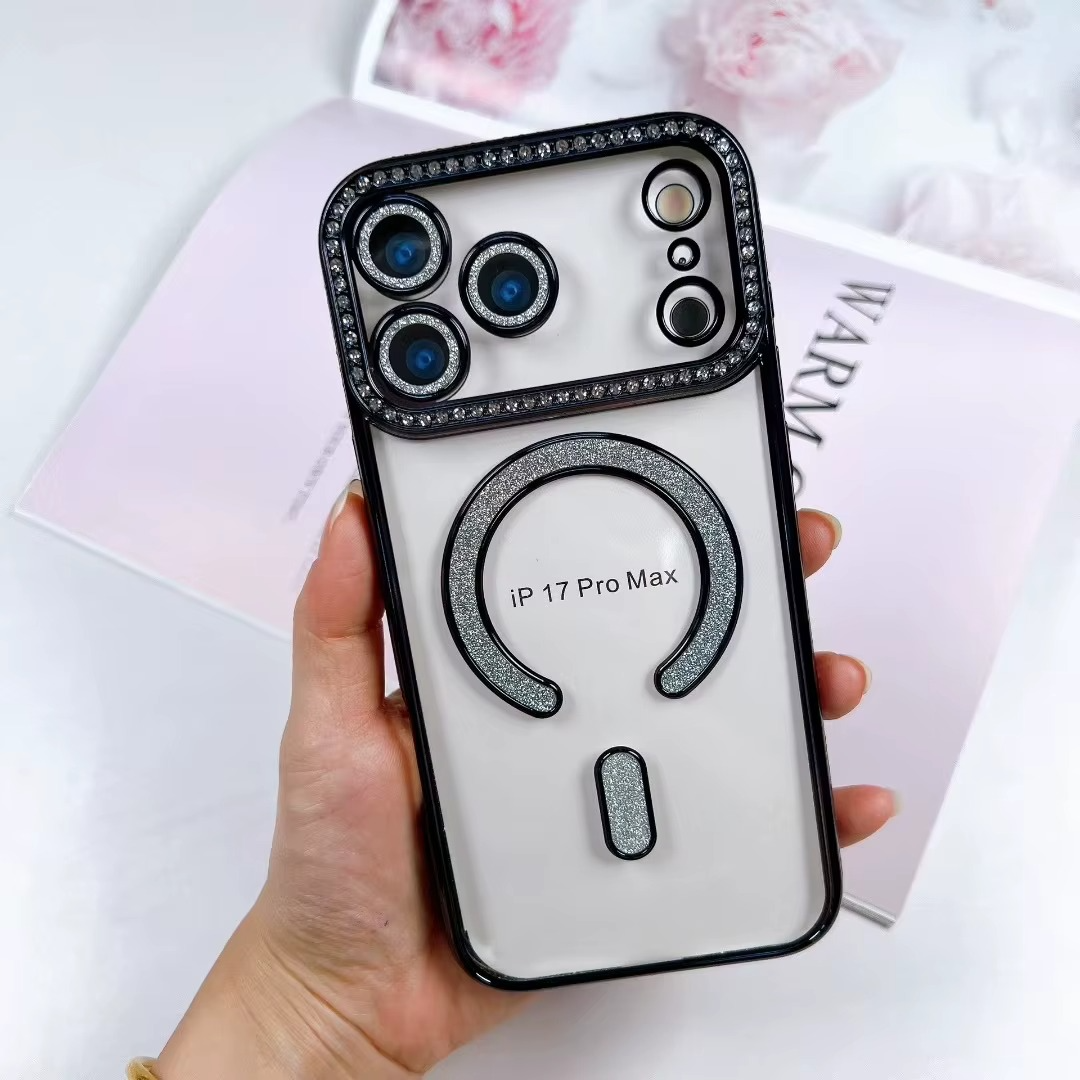 SoftGlow Diamond MagSafe Silicone For Phone Case