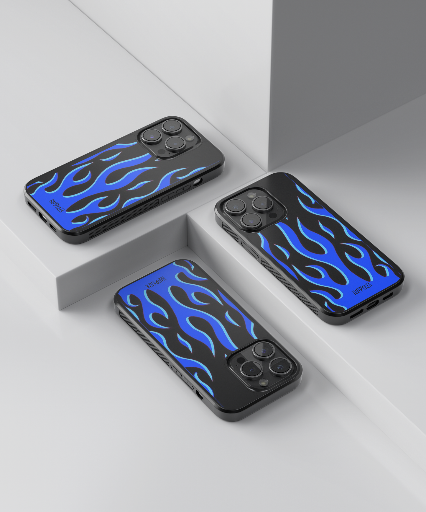 Blue Fire Flame Designer Phone Case