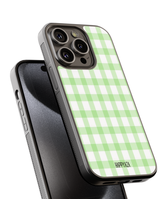Green & White Checks Designer Phone  Case