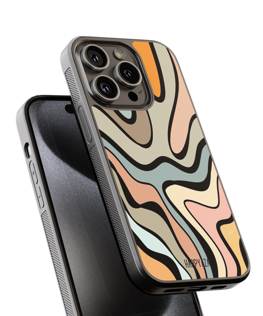 Abstract Grunge Waves Pattern Designer  Phone Case