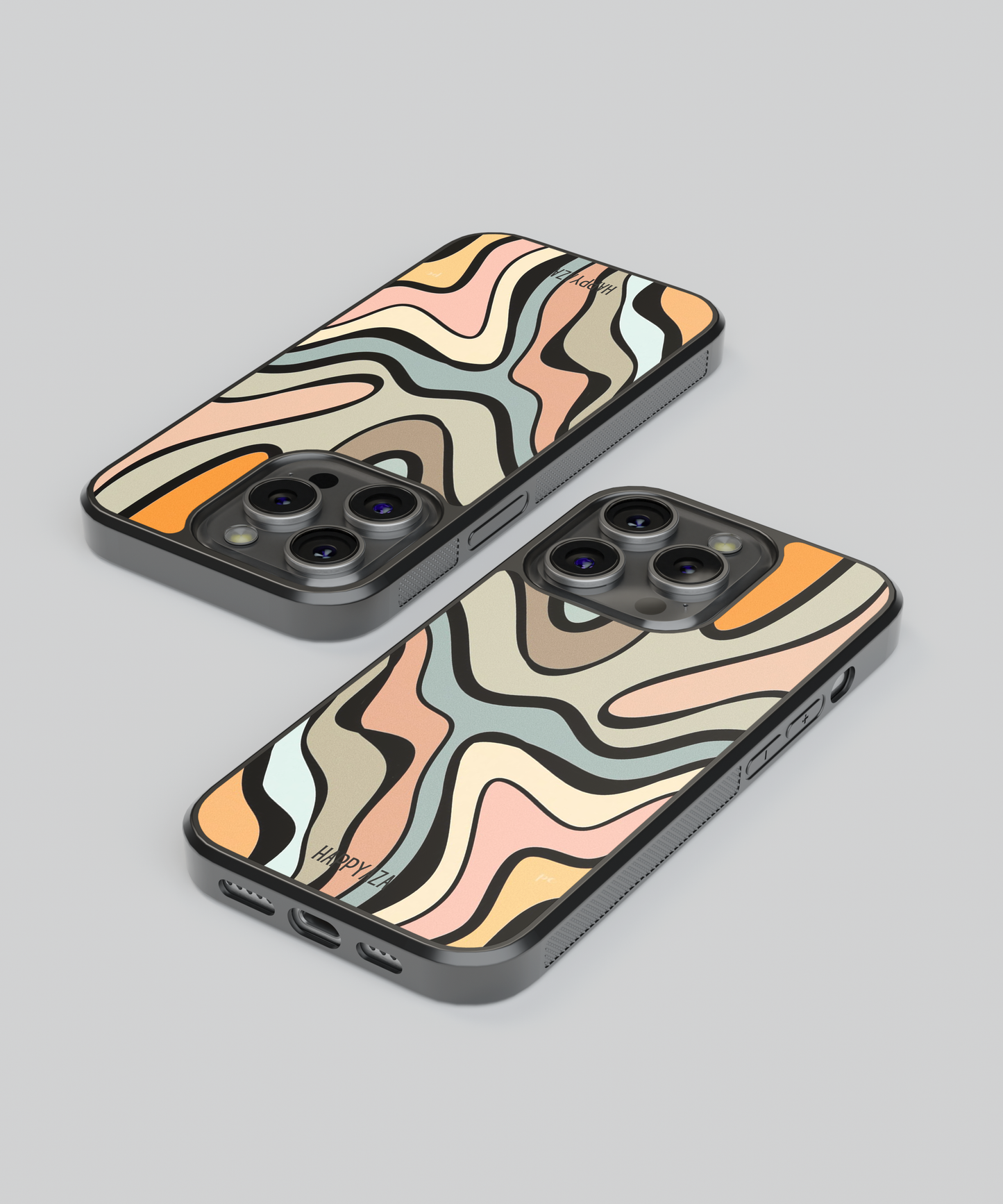 Abstract Grunge Waves Pattern Designer  Phone Case