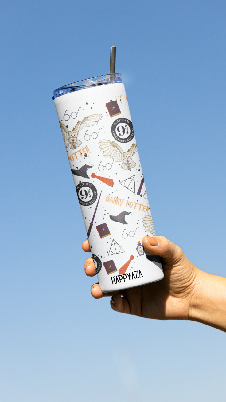 Harry Potter Designer Tumbler With Metal Straw