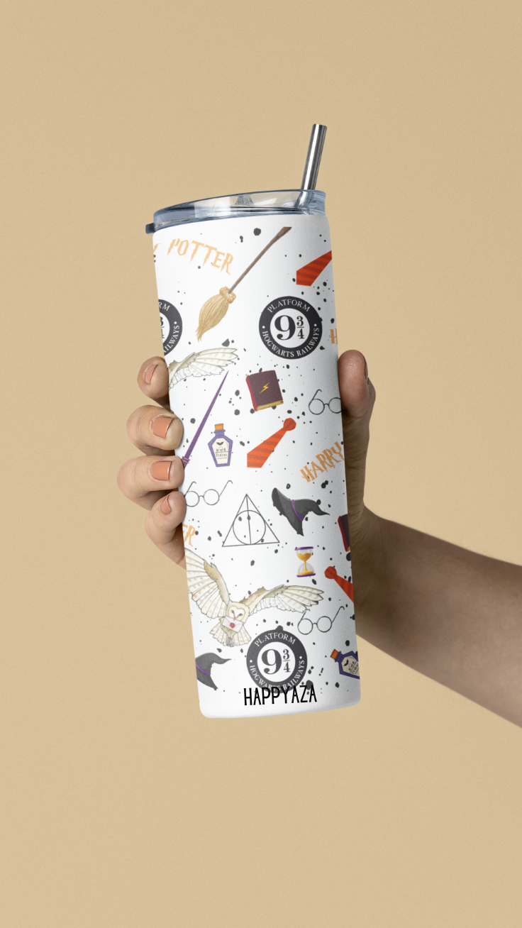 Harry Potter Designer Tumbler With Metal Straw