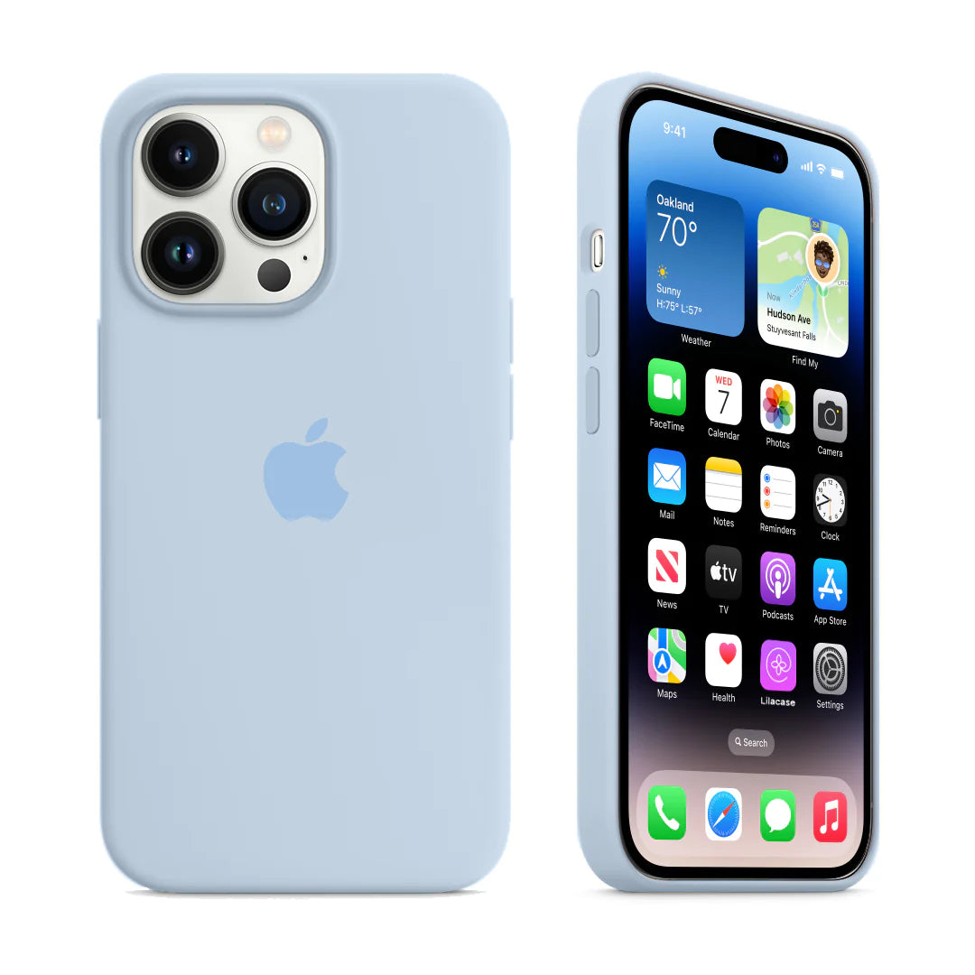 iPhone Original Liquid Silicone Phone Case (Sky Blue)