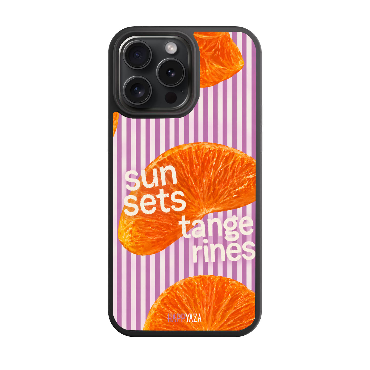 Citrus Stripe Designer Phone Case