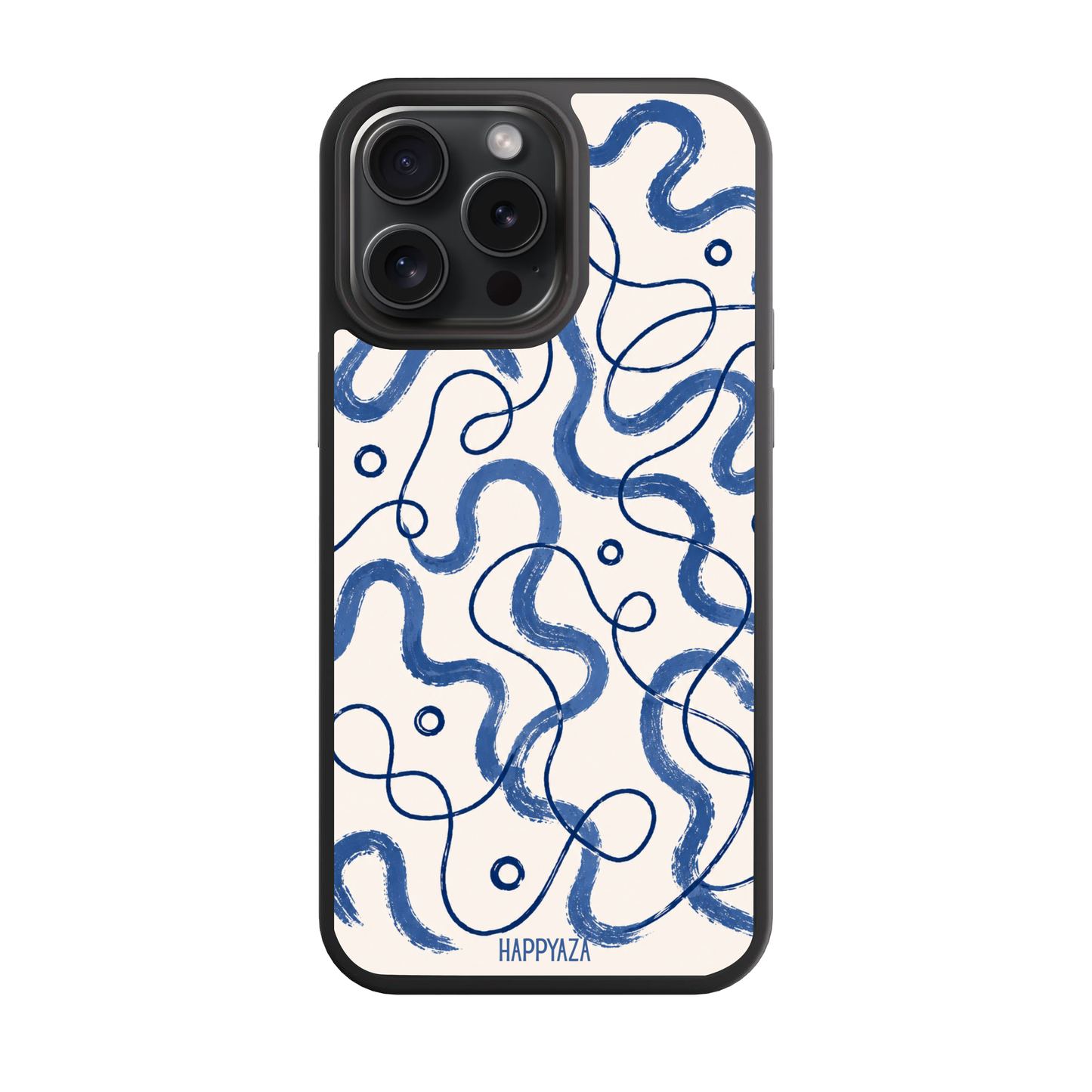 Coastal Scribble Waves Designer Phone Case
