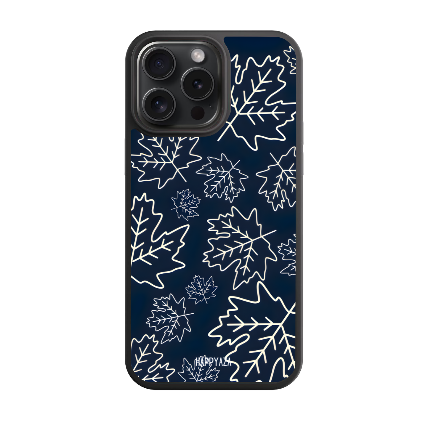Midnight Forest Leaves Designer Phone Case