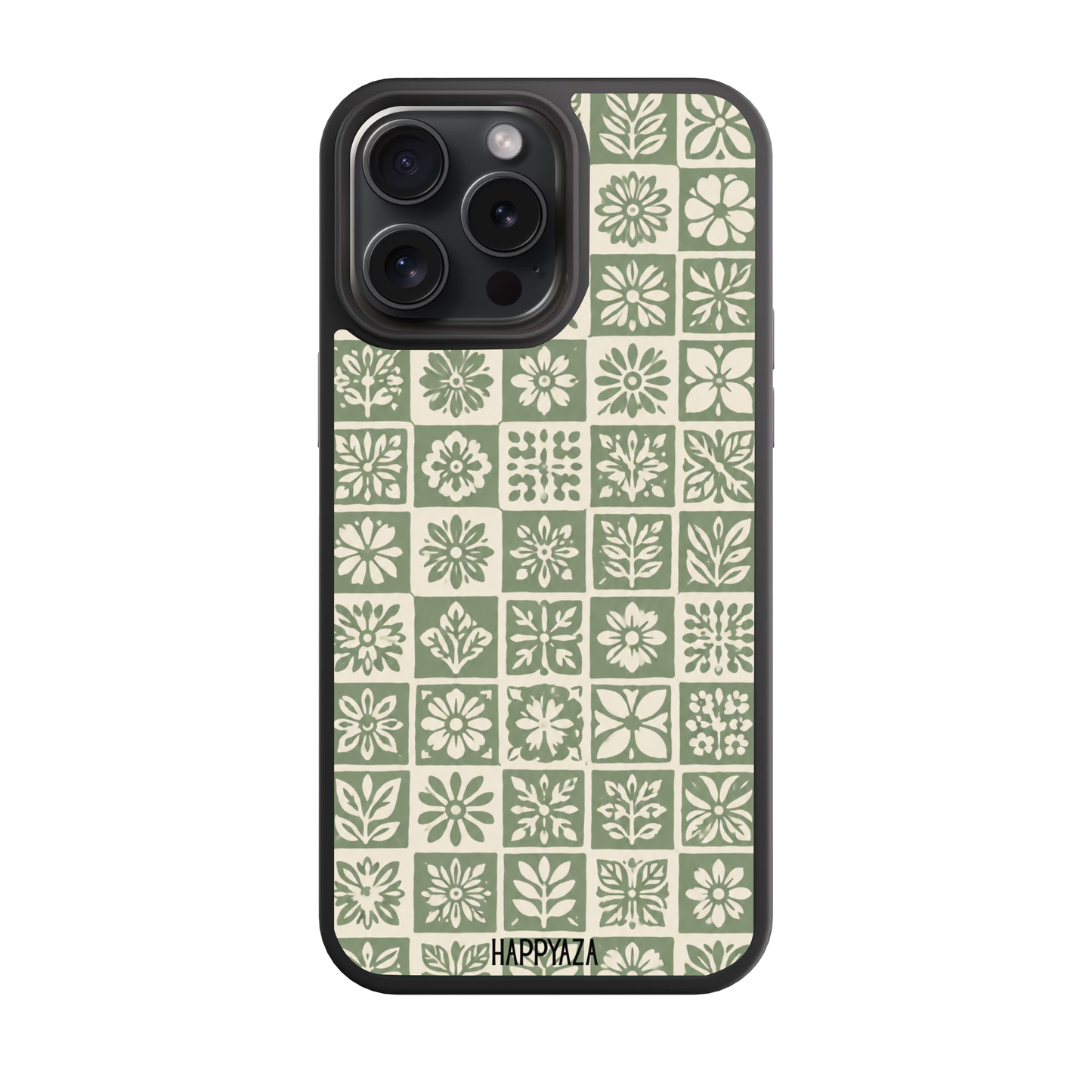 Sage Mosaic Bloom Designer Phone Case