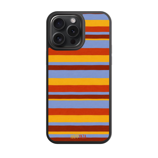 Citrus Wave Stripes Designer Phone Case