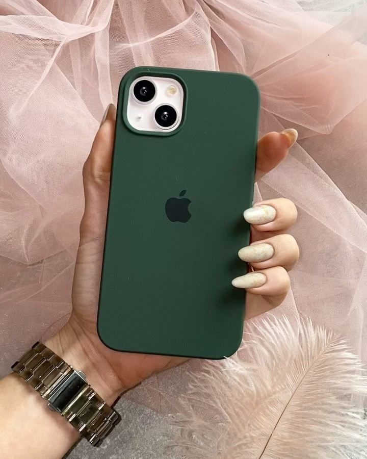 iPhone Original Liquid Silicone Phone Case (Dark Green)