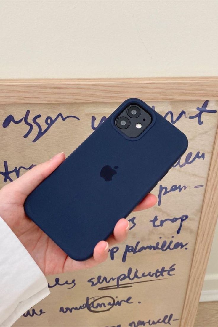 iPhone Original Liquid Silicone Phone Case (Navy Blue)