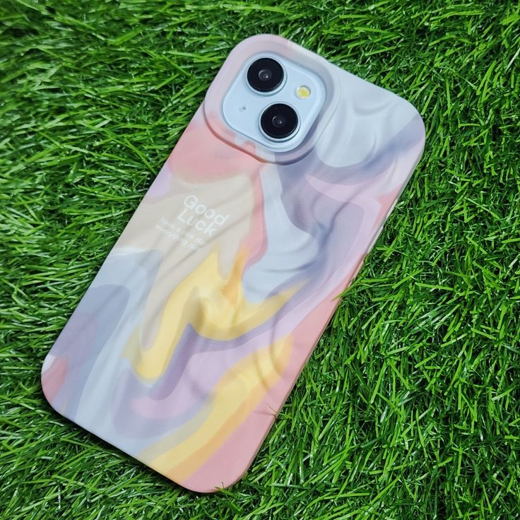 Multi Color Wavy Texture  For iPhone Case