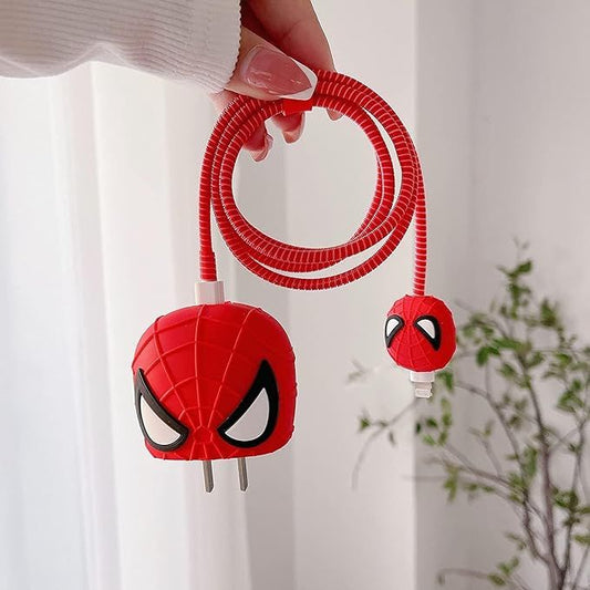 Cute Cartoon Series Fast Charger Protector for iPhone(Spiderman)