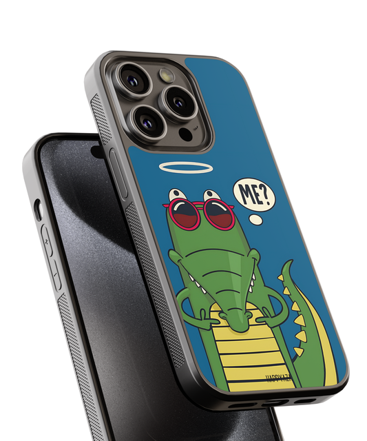 Cute crocodile wearing sunglasses Designer Phone Case