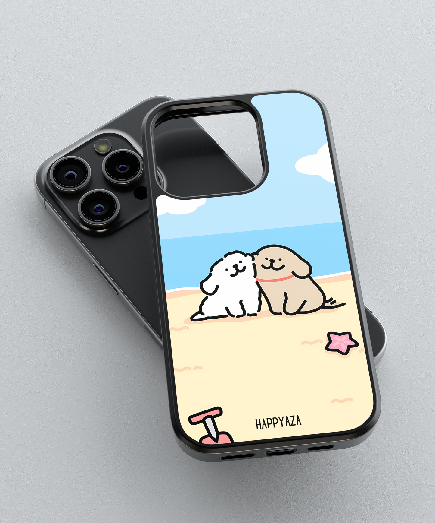 Miss Connie Lovely Puppy Couples Designer Phone Case