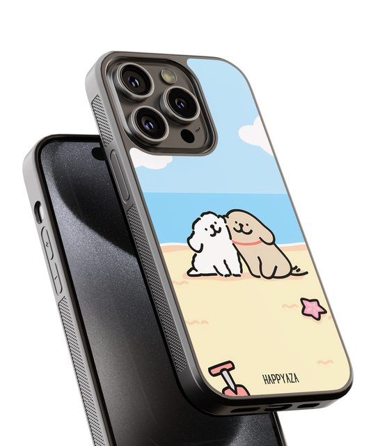 Miss Connie Lovely Puppy Couples Designer Phone Case