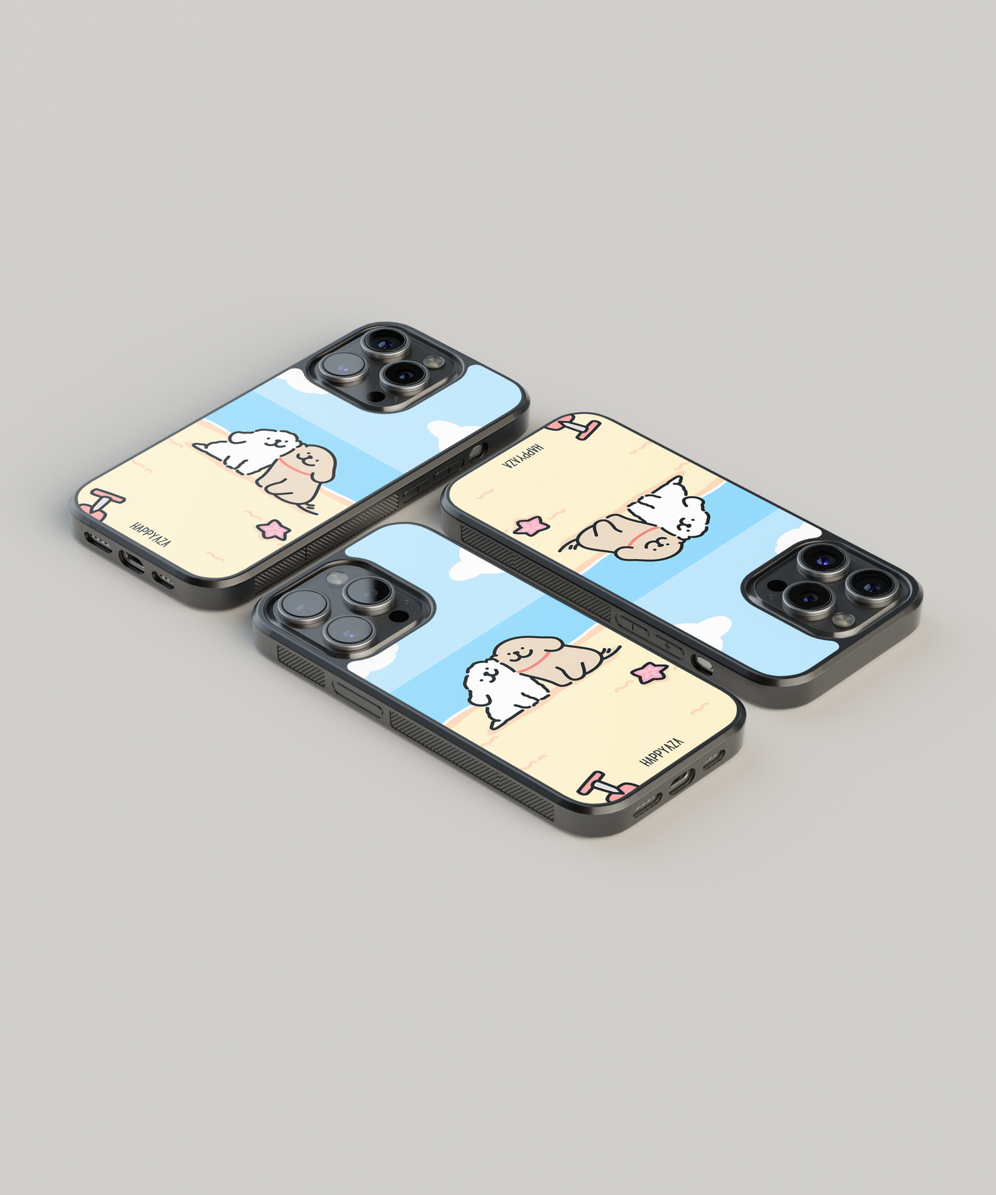 Miss Connie Lovely Puppy Couples Designer Phone Case