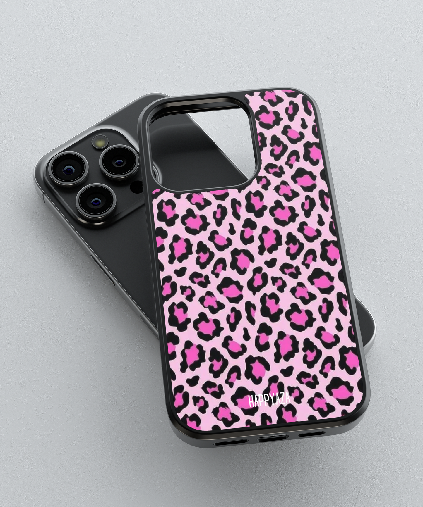 Pink Leopard Designer Phone Glass Case