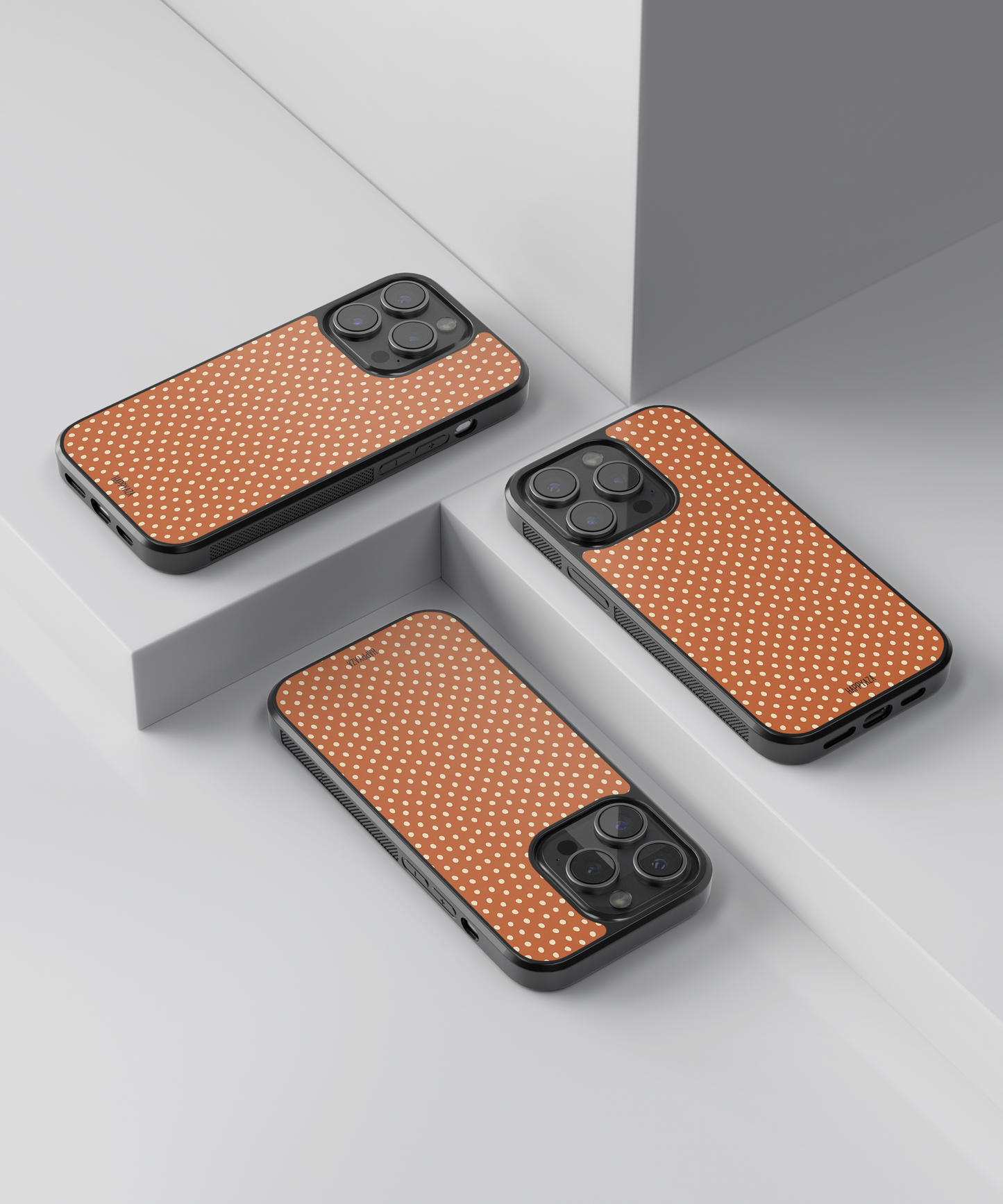 Orange Polka Dots Designer Phone Case