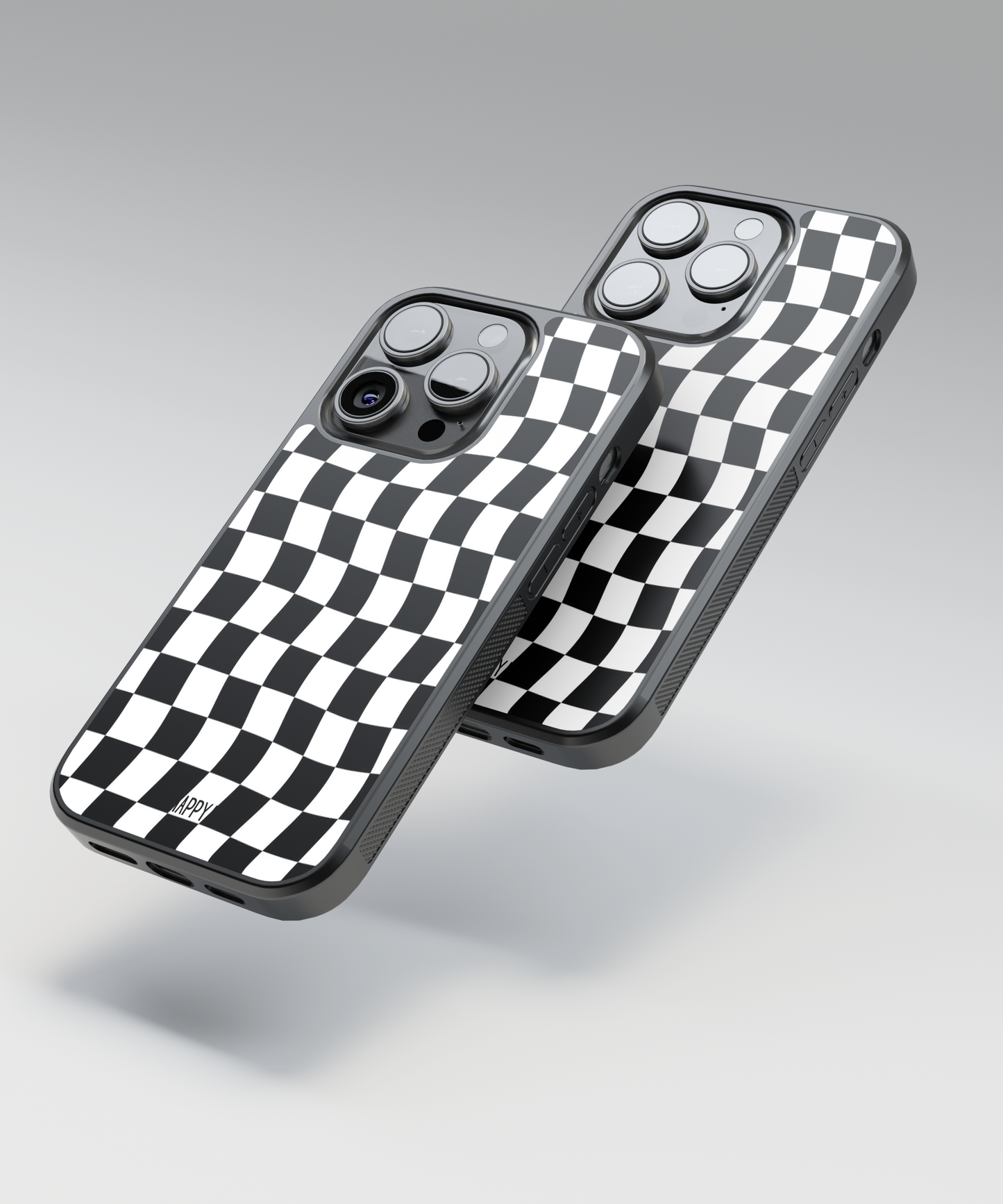 Black Checkboard Designer Phone  Case