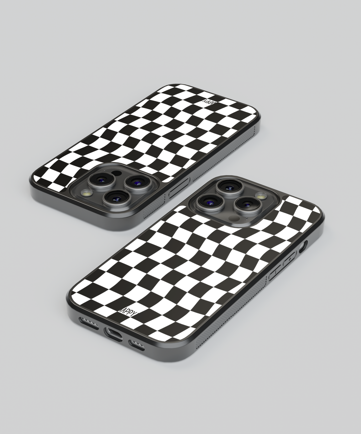 Black Checkboard Designer Phone  Case