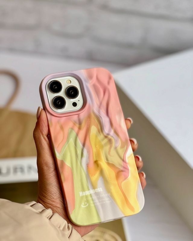 Multi Color Wavy Texture  For iPhone Case