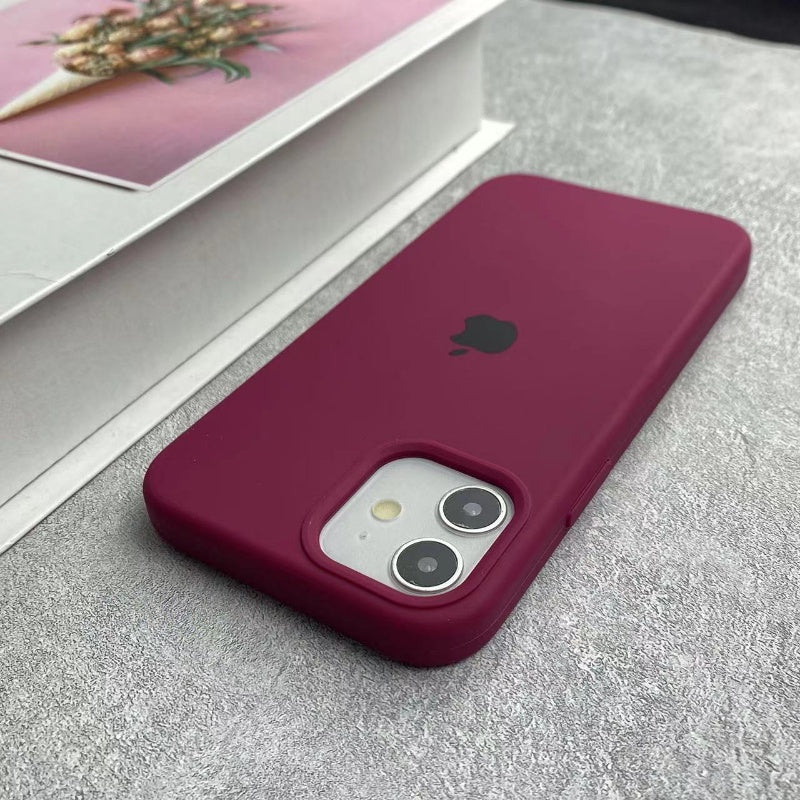 iPhone Original Liquid Silicone Phone Case (Wine)