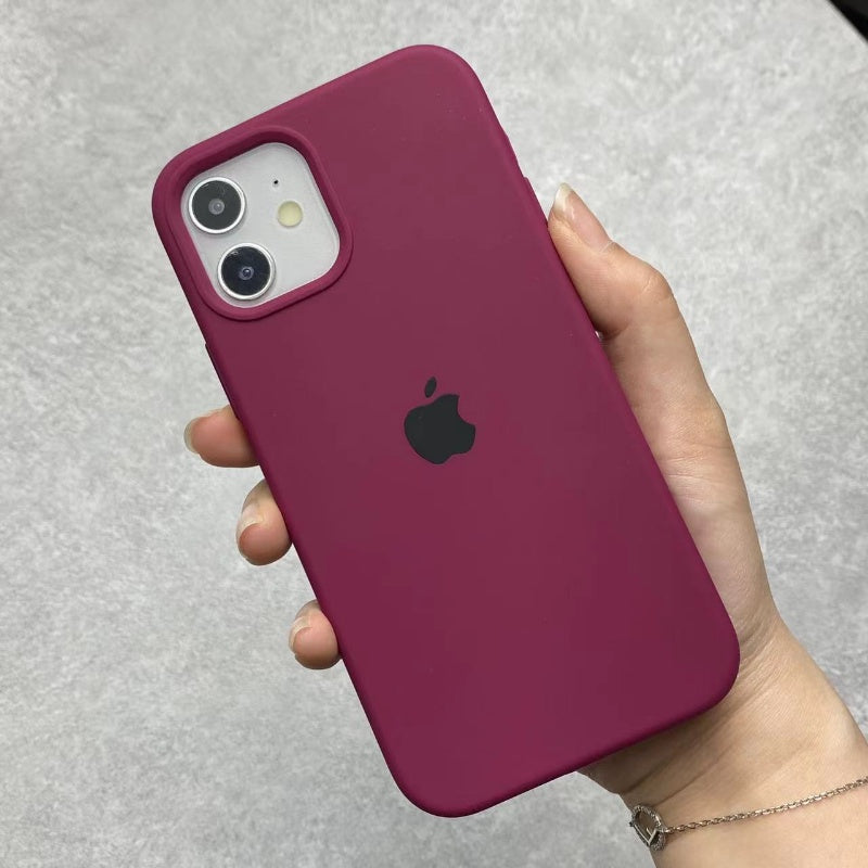 iPhone Original Liquid Silicone Phone Case (Wine)