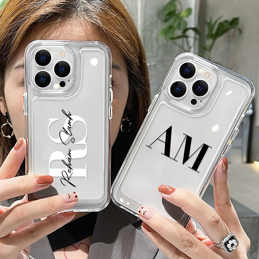 Customise Letter Soft Silicone Phone Case