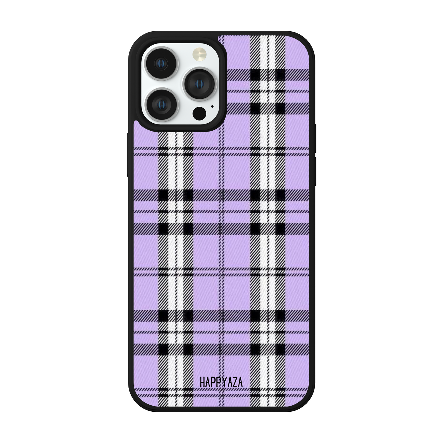 Purple Plaid Designer Phone Glass Case