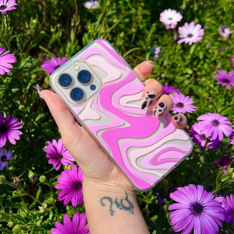 Pink Swirl Soft Silicone Phone Case