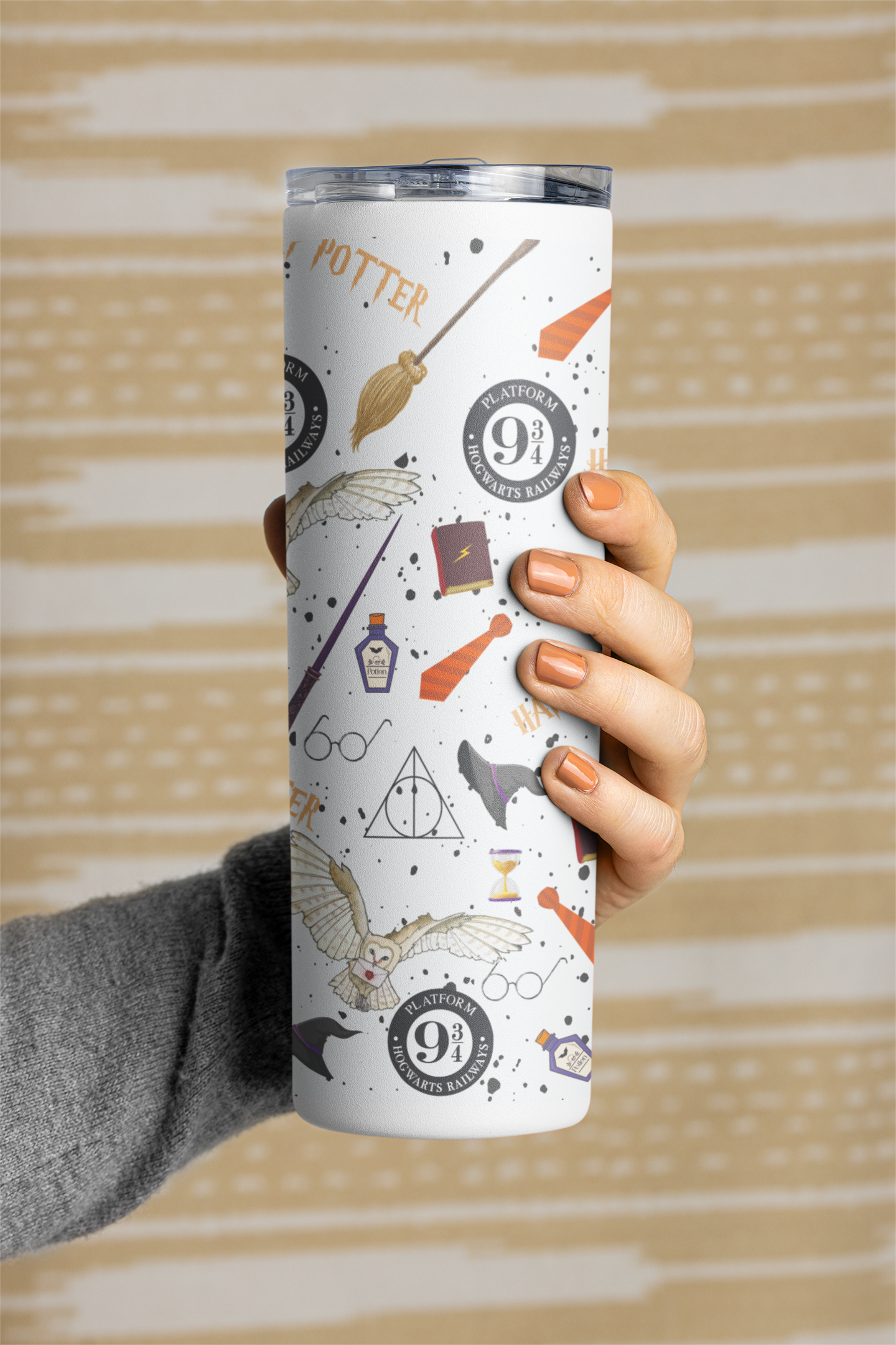 Harry Potter Designer Tumbler With Metal Straw