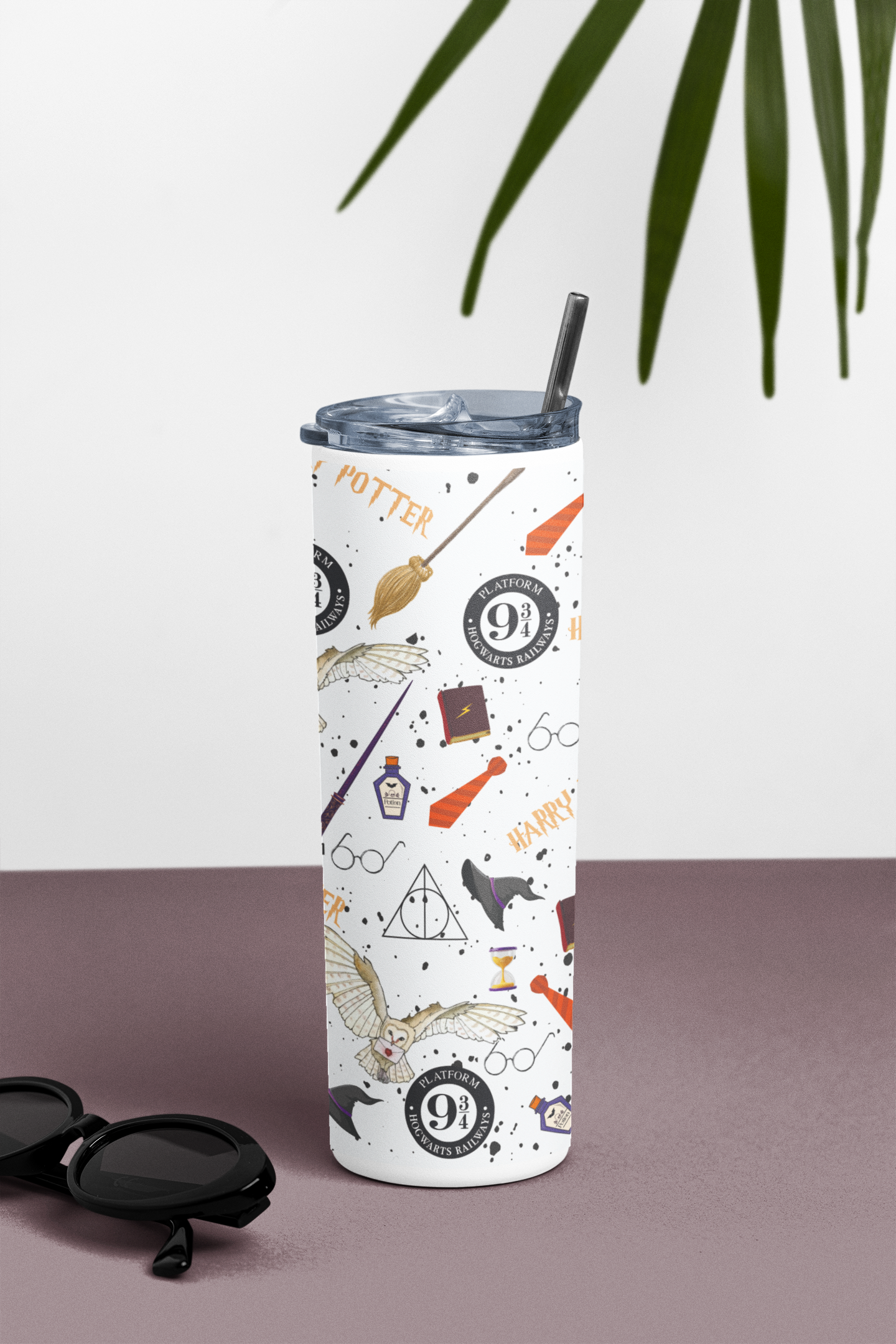 Harry Potter Designer Tumbler With Metal Straw